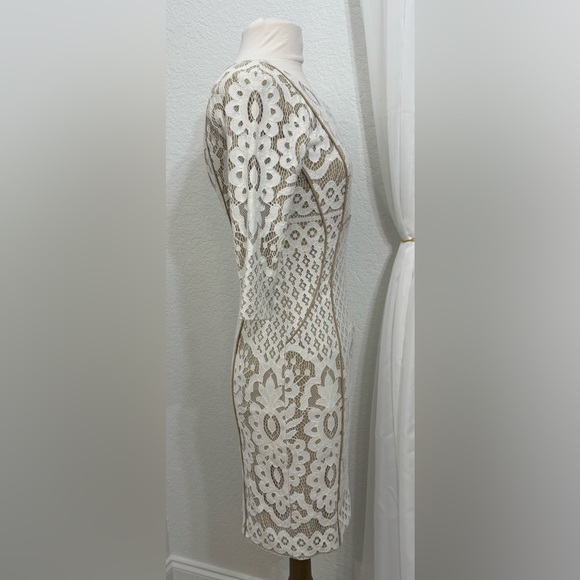NEW Antonio Melani Bettye Ivory Beachwood Lace 3/4 Sleeve Sheath Dress Size 2 - Picture 5 of 11